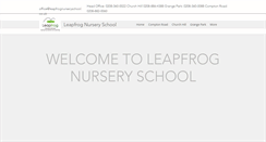 Desktop Screenshot of leapfrognurseryschool.co.uk