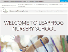 Tablet Screenshot of leapfrognurseryschool.co.uk